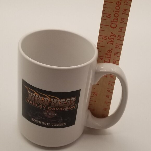 Harley Davidson Coffee Mug Wild West White Lubbock Texas - Picture 7 of 7